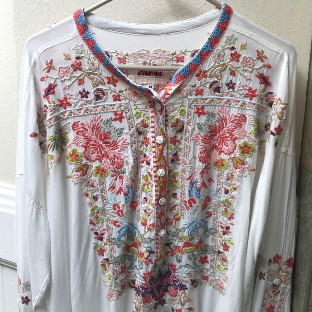 Johnny Was embroidered tunic